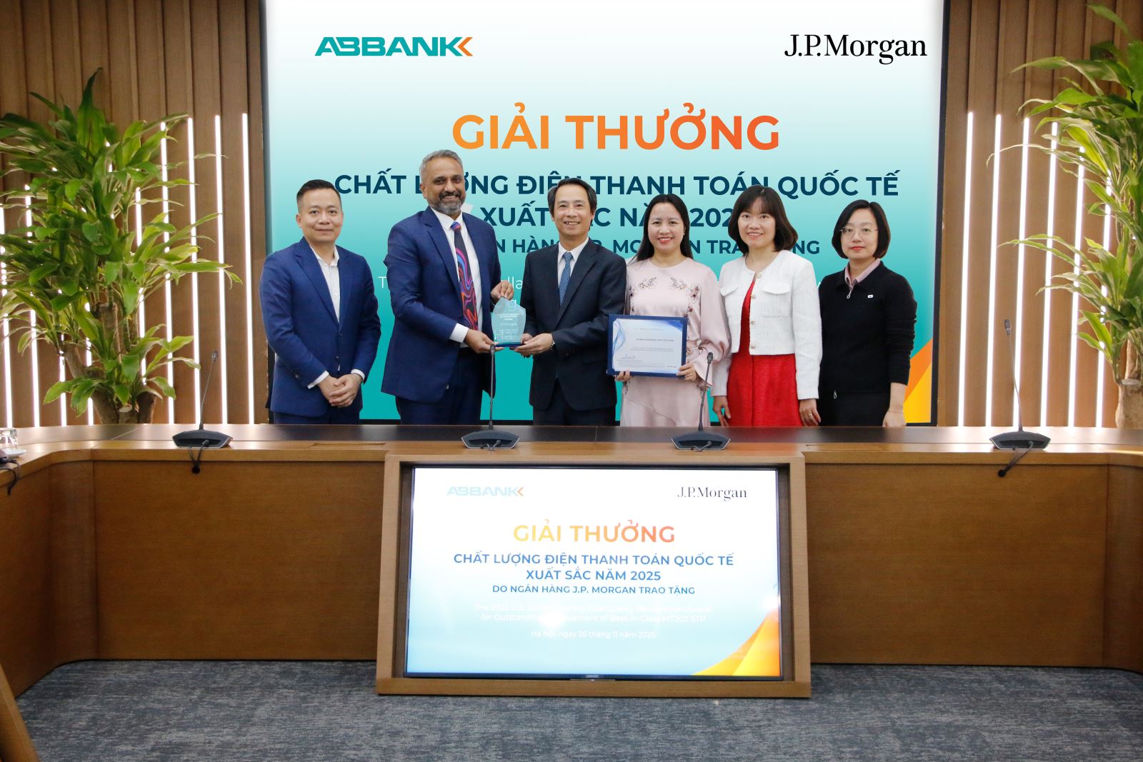 ABBANK được vinh danh với giải thưởng ‘Chất lượng điện Thanh toán quốc tế xuất sắc năm 2025’